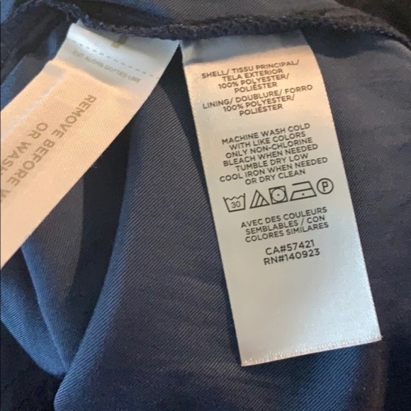 LOFT Racerback Belted Flutter Blue Jumpsuit 0P - Picture 4 of 4